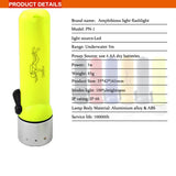 Led  Underwater Flashlight Ip68 Waterproof 5Th Battery Aa*4  Portable Special Plastic Professional Diving Light Flashlight