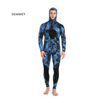 HOT 3mm Camouflage Wetsuit Long Sleeve Fission Neoprene Submersible For Men Keep Warm Top and Pants Two-piece Hooded Diving Suit