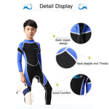 2.5MM Neoprene Wetsuits Kids Swimwears Diving Suits Long Sleeves Boys Girls Surfing Children Rash Guards Snorkel One Pieces