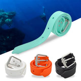 Weight Belt For Diving Spear Fishing Freediving Silicone Scuba Weight Belt Quick-Release Stainless Steel Buckle With 8 Holes