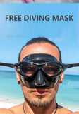 We-Fans Extreme Low Volume Free Diving Mask Scuba Snorkeling Spearfishing Black Silicon Mask Swimming Goggles For Scuba Dive