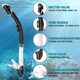 Dry Snorkel Tube Easy Breath Scuba Diving Splash Guard Top Valve Swimming Underwater Equipment For Adults Kids Men Women Youth