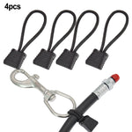 4pc Scuba Diving Diver Hose Clip Retainer Holder Elastic Rope Fixing Bungee Rope Shock Cord Tie Down Strap Replacement Accessory