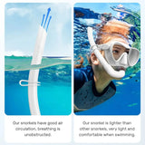 Soft Silicone Diving Snorkel Portable Foldable Easy-Breath Wet Scuba Diving Equipment for Freediving Spearfishing Swimming