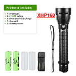 Brightest XHP160 Diving Flashlight Underwater 1000m Professional Waterproof Flashlight Underwater Lantern Rechargeable Dive Lamp