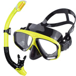 Dry Snorkel Set Diving Mask Professional Scuba Swimming Goggles Anti-Leak Anti-Fog Wide View Tempered Glass Lenses Adults Youth