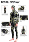 HOT 3mm Camouflage Wetsuit Long Sleeve Fission Neoprene Submersible For Men Keep Warm Top and Pants Two-piece Hooded Diving Suit