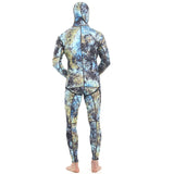 DEMMET Hooded Camouflage 3MM Two-piece Neoprene Wetsuit For Scuba Diving Swimming Underwater Hunting Wetsuit Keeps Warm And Cold