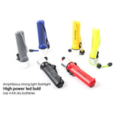 Led  Underwater Flashlight Ip68 Waterproof 5Th Battery Aa*4  Portable Special Plastic Professional Diving Light Flashlight