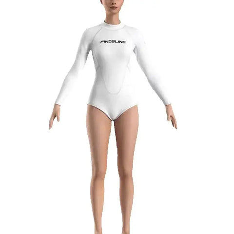 know dream Integrated women's diving suit 2mm Neoprene White Wetsuit CR Super Elastic Bikini Women's Diving Suit Surfing Swimmin