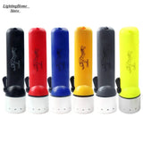 Led  Underwater Flashlight Ip68 Waterproof 5Th Battery Aa*4  Portable Special Plastic Professional Diving Light Flashlight