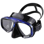 Snorkel Mask Swimming Goggles Scuba Diving Silicone Skirt Tempered Glass Len Wide View Training With Nose Cover Adjustable Strap