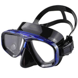 Snorkel Mask Swimming Goggles Scuba Diving Silicone Skirt Tempered Glass Len Wide View Training With Nose Cover Adjustable Strap