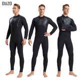 Mens Triathlon Wetsuit 3mm Neoprene Long Sleevele One Piece wetsuit Ultra Elastic Diving Suit Open Water Swimming