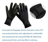 3mm Kevlar Diving Gloves Cut Resistant Keep Warm Black Gloves for Spearfishing Snorkel Swimming Undrwater Work Dive Accessories