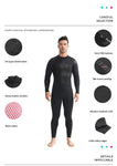 Neoprene 3MM Men Women Wetsuit Jacket Scuba Diving Suit Surf Snorkeling Underwater Spearfishing Fishing Kitesurf Equipment