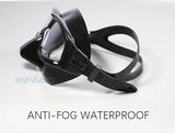 We-Fans Extreme Low Volume Free Diving Mask Scuba Snorkeling Spearfishing Black Silicon Mask Swimming Goggles For Scuba Dive