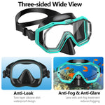 Snorkel Mask 3 Windows Panoramic Wide View HD Three-Lens Adjustable Scuba Snorkeling Swimming Diving For Adults and Kids