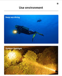 XHP160 LED High Power Diving Torch IPX8 Professional Diving Flashlight 26650 Underwater Lantern Scuba Diving Waterproof Lamp