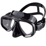 Snorkel Mask Swimming Goggles Scuba Diving Silicone Skirt Tempered Glass Len Wide View Training With Nose Cover Adjustable Strap