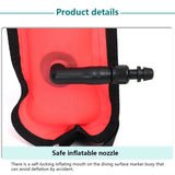 DIZETION Surface Marker Buoy Scuba Diving with Rotatable Hook Sausage Signal Tube SMB Inflatable Nozzle Floating Accessory