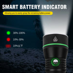 BORUiT 2000LM LED Scuba Diving Flashlight Super Bright P50 IPX8 Waterproof Torch Underwater 100M Spearfishing Lantern